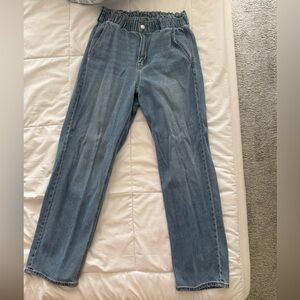 American Eagle Outfitters Blue High Waisted Wide Leg Jeans